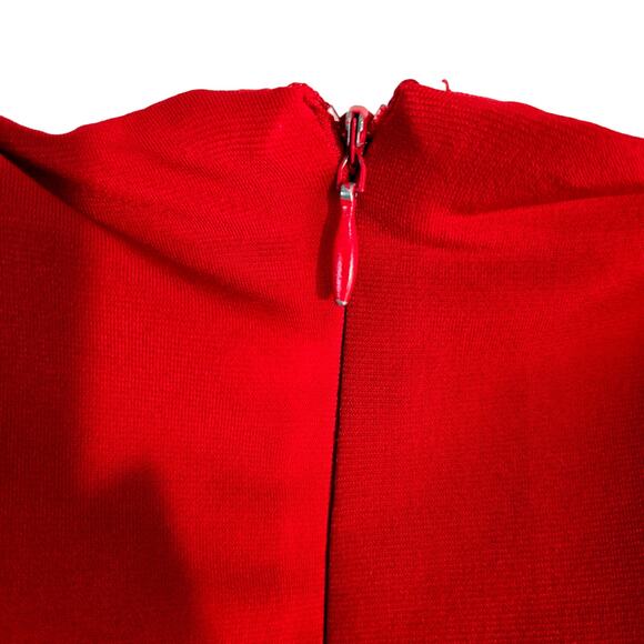 London Style Women's Dress 4 Red Lined Small Church Work - Picture 8 of 11